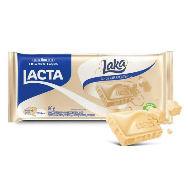 Chocolate Branco LACTA Laka - Barra 80g